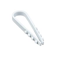 Дюбель-хомут для круглого кабеля (11-18мм) белый (50шт,) PROxima | код  plc-ncs50-11x18w | EKF